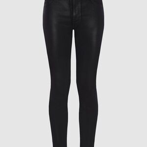 7 For All Mankind Blair Women's Black Coated Skinny Jeans